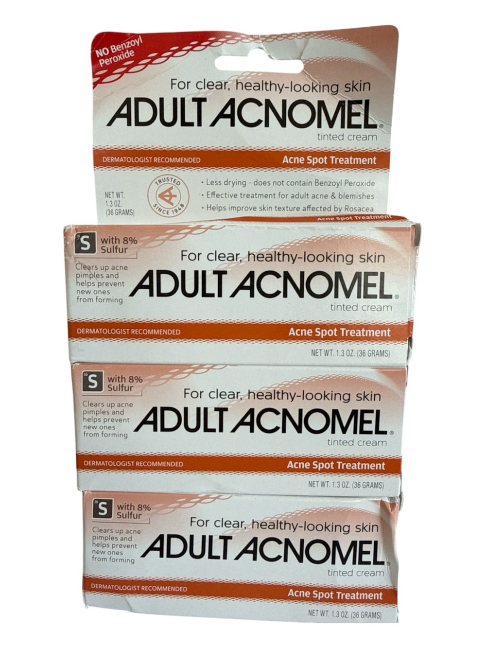 Adult Acnomel Tinted Cream Acne Spot Treatment 1.3 oz (3-pack) Expires 12/2027